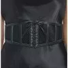 Black Mesh Lace-Up Corset -Hoodies And Sweaters Shop 19690929 hi