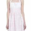 SWEETSOCIETY Pink Gingham Halter Mini Dress -Hoodies And Sweaters Shop 19714170 hi
