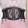 Black Floral Lace Underbust Corset -Hoodies And Sweaters Shop 19837436 hi