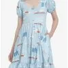 Studio Ghibli Spirited Away Sea Railway Ruffle Dress -Hoodies And Sweaters Shop 19927116 hi