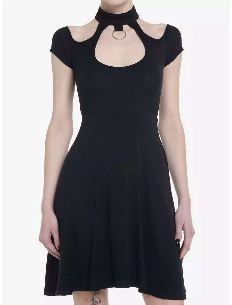SOCIALCOLLISION Social Collision Black Choker O-Ring Dress 3 SOCIALCOLLISION Social Collision Black Choker O-Ring Dress