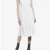 Ivory Tiered Midi Dress -Hoodies And Sweaters Shop 20001677 hi