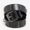 Black & Red Chain Grommet Belt -Hoodies And Sweaters Shop 20033685 hi
