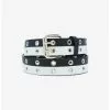 Black & White Split Grommet Belt 1 Black & White Split Grommet Belt -Hoodies And Sweaters Shop 20033711 hi