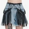 Black Western Side Fringe Belt -Hoodies And Sweaters Shop 20035019 hi