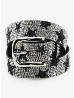 Faux Suede Star Bling Belt