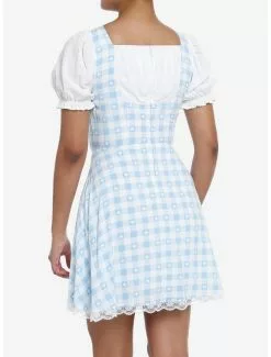 SWEETSOCIETY Sweet Society Blue & White Gingham Corset Dress -Hoodies And Sweaters Shop 20035546 av2