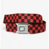 Buckle-Down Black & Red Checkered Seat Belt Belt -Hoodies And Sweaters Shop 20073401 hi