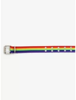 Rainbow Woven Double Grommet Belt -Hoodies And Sweaters Shop 20127507 av1
