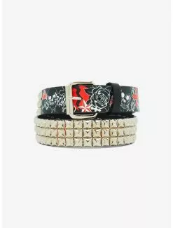 Biker Icons Three Row Pyramid Belt