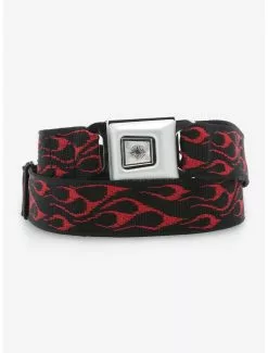 Buckle-Down Red Flames Seat Belt Belt