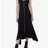 COSMICAURA Black Hook-And-Eye Shark Bite Maxi Dress -Hoodies And Sweaters Shop 20173212 hi