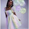 SWEETSOCIETY Sweet Society Pastel Rainbow Organza Tiered Dress -Hoodies And Sweaters Shop 20173644 hi