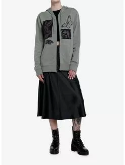 THORN&FABLE Thorn & Fable Forest Fairies & Butterflies Girls Zip-Up Hoodie -Hoodies And Sweaters Shop 20199661 av2