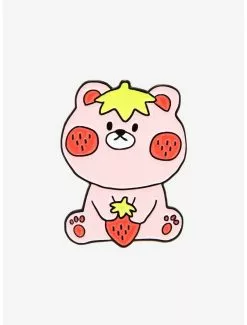 Strawberry Bear Enamel Pin