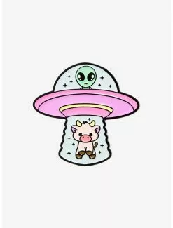 Alien Cow Enamel Pin
