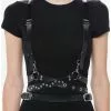 Black Grommet Crisscross Harness -Hoodies And Sweaters Shop 20285561 hi