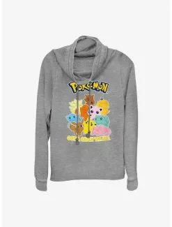 Pokemon Catch 'Em All Cowl Neck Long-Sleeve Top