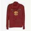 Pokemon Eevee Face Cowl Neck Long-Sleeve Top -Hoodies And Sweaters Shop 20296397 hi