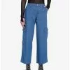 SOCIALCOLLISION Indigo Wide Leg Pants -Hoodies And Sweaters Shop 20480795 hi