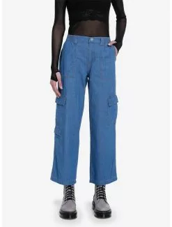 SOCIALCOLLISION Indigo Wide Leg Pants