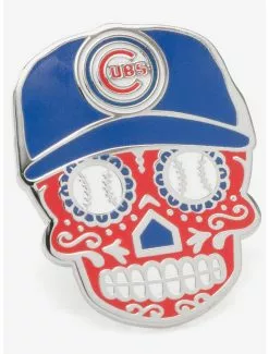 Chicago Cubs Sugar Skull Lapel Pin