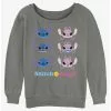 Disney Lilo & Stitch Angel & Stitch Faces Girls Slouchy Sweatshirt -Hoodies And Sweaters Shop 20865592 hi